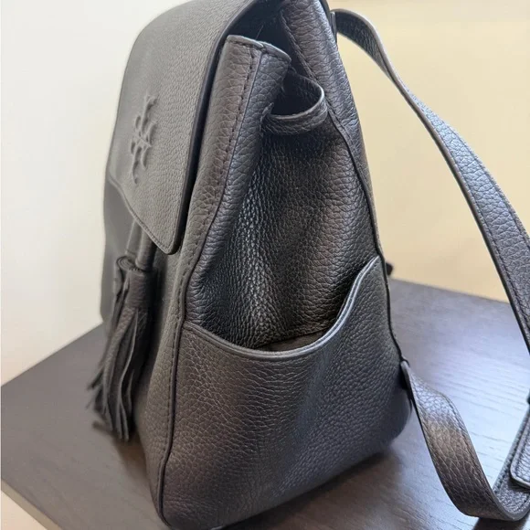 Tory Burch Charcoal Leather Backpack - Picture 3 of 6